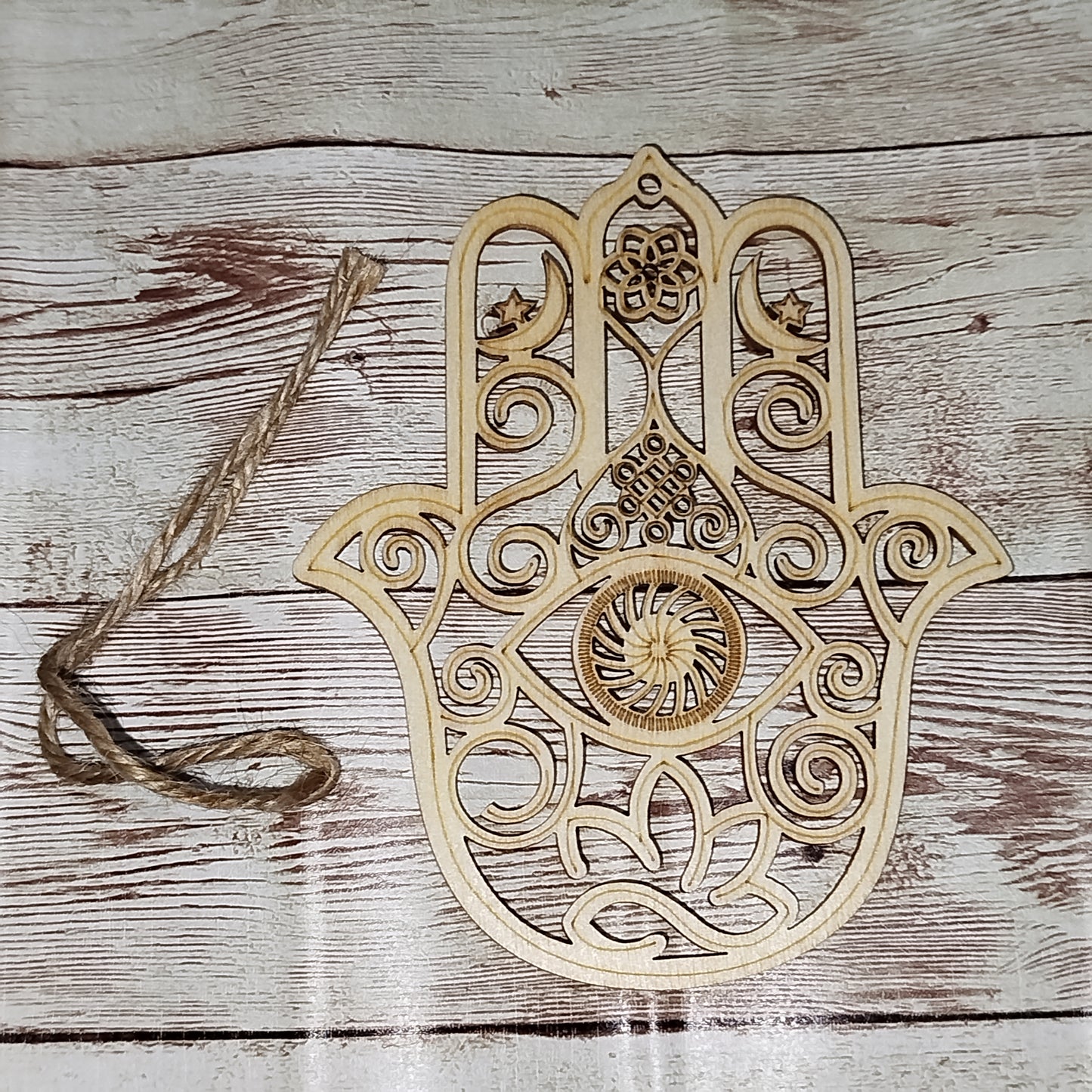 🧿 Mano de Fátima de Madera para Colgar