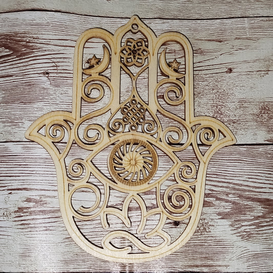 🧿 Mano de Fátima de Madera para Colgar